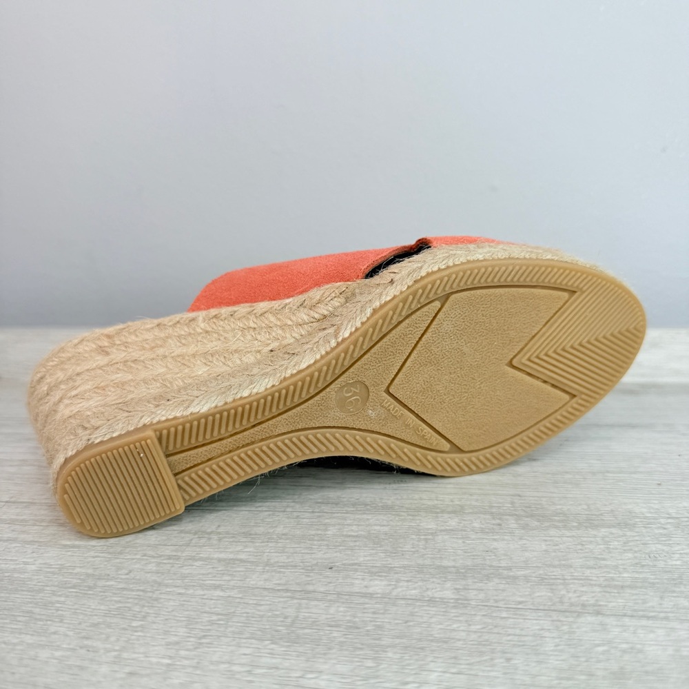 BRAND NEW! Anthropologie Paseart coral suede espadille wedge sandals size 6 - Picture 6 of 13